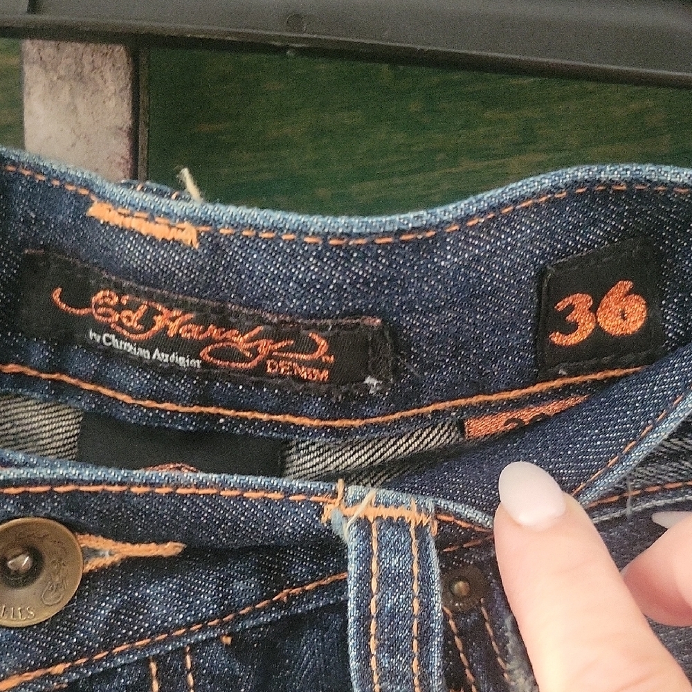Vintage Ed Hardy By Christian  Audigier Alive & Aware Embriodered Tiger Jean - Picture 8 of 16
